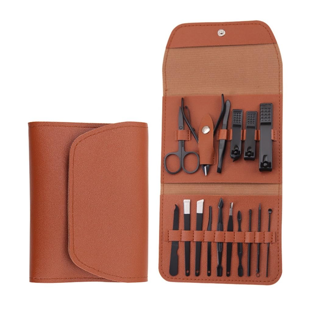 Nagelknipser Braun Faltpackung Edelstahl Spezialisierte Pediküre Maniküre Nail Beauty