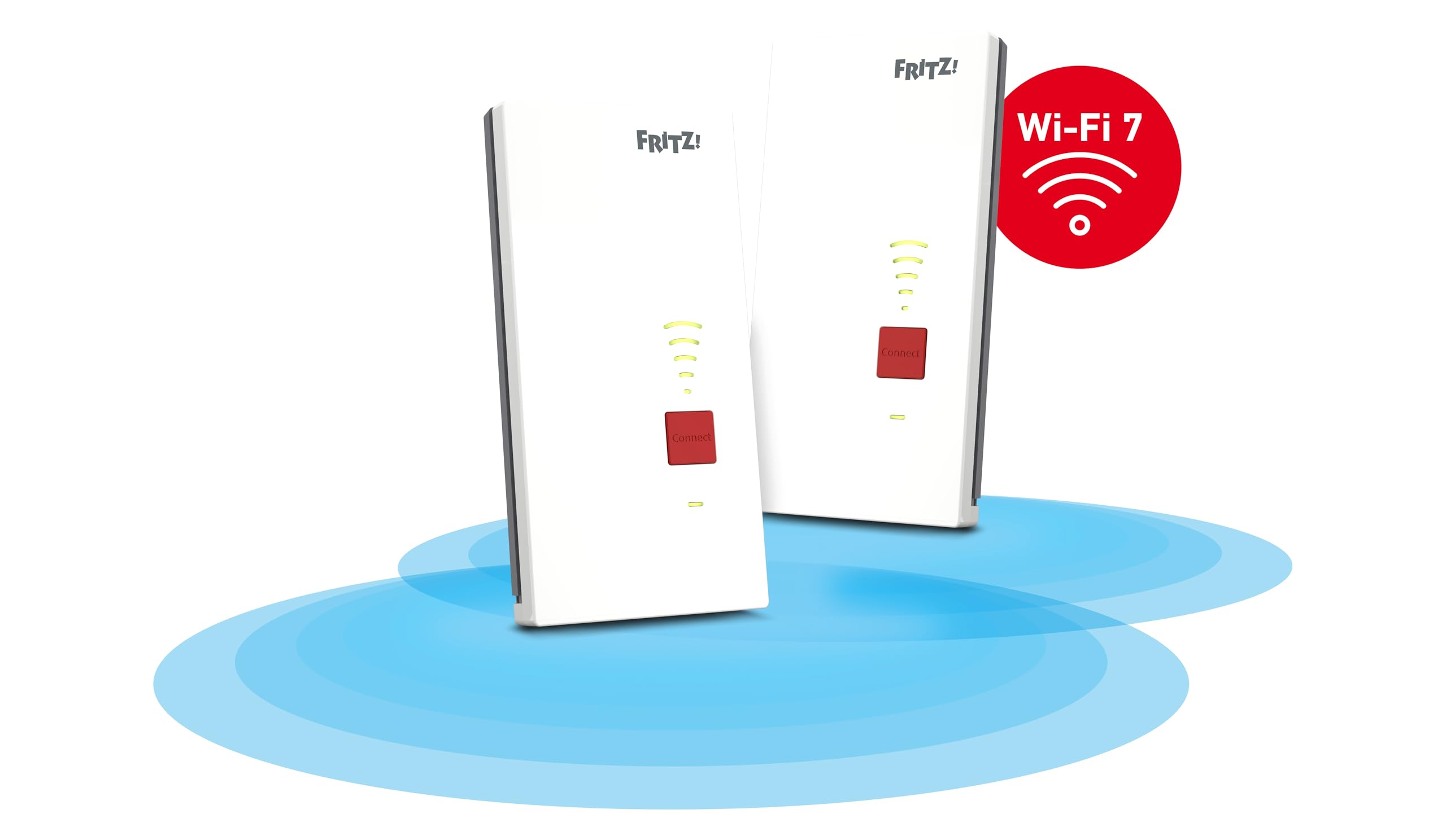 FRITZ!Mesh Set 2700 Pack de 2 | Cobertura 3-5 hab.| Wi-Fi 7, 6,5 Gbps | Wi-Fi dual band (2,4/5 GHz): para streaming en 4K y juegos, perfecto para router y módem de fibra óptica. Made in Europe