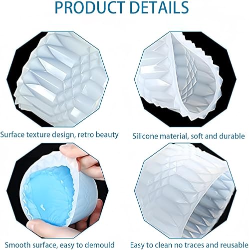 Miniatura 3 de Moldes de resina para tarros con tapa, molde de maceta de hormigón con tapa, contenedor de resina, soporte para joyas, caja de almacenamiento de