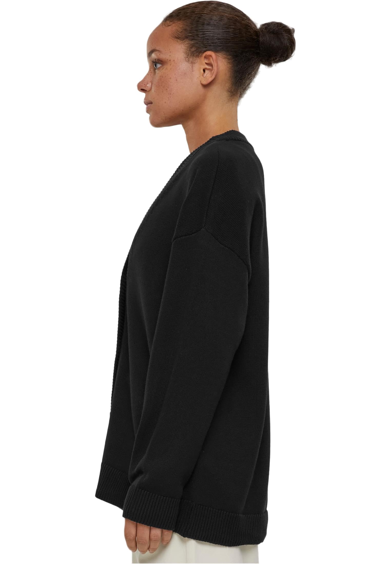Urban Classics Ladies Big Oversized Mujer Cárdigan Negro Más Grande
