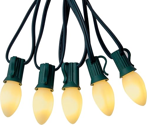 Miniatura 20 de 50FT C7 LED Christmas Lights, Outdoor Vintage String Lights with 52 Bulbs(2 Spare), Commercial Hanging Christmas Lights for Xmas Holidays Roofline