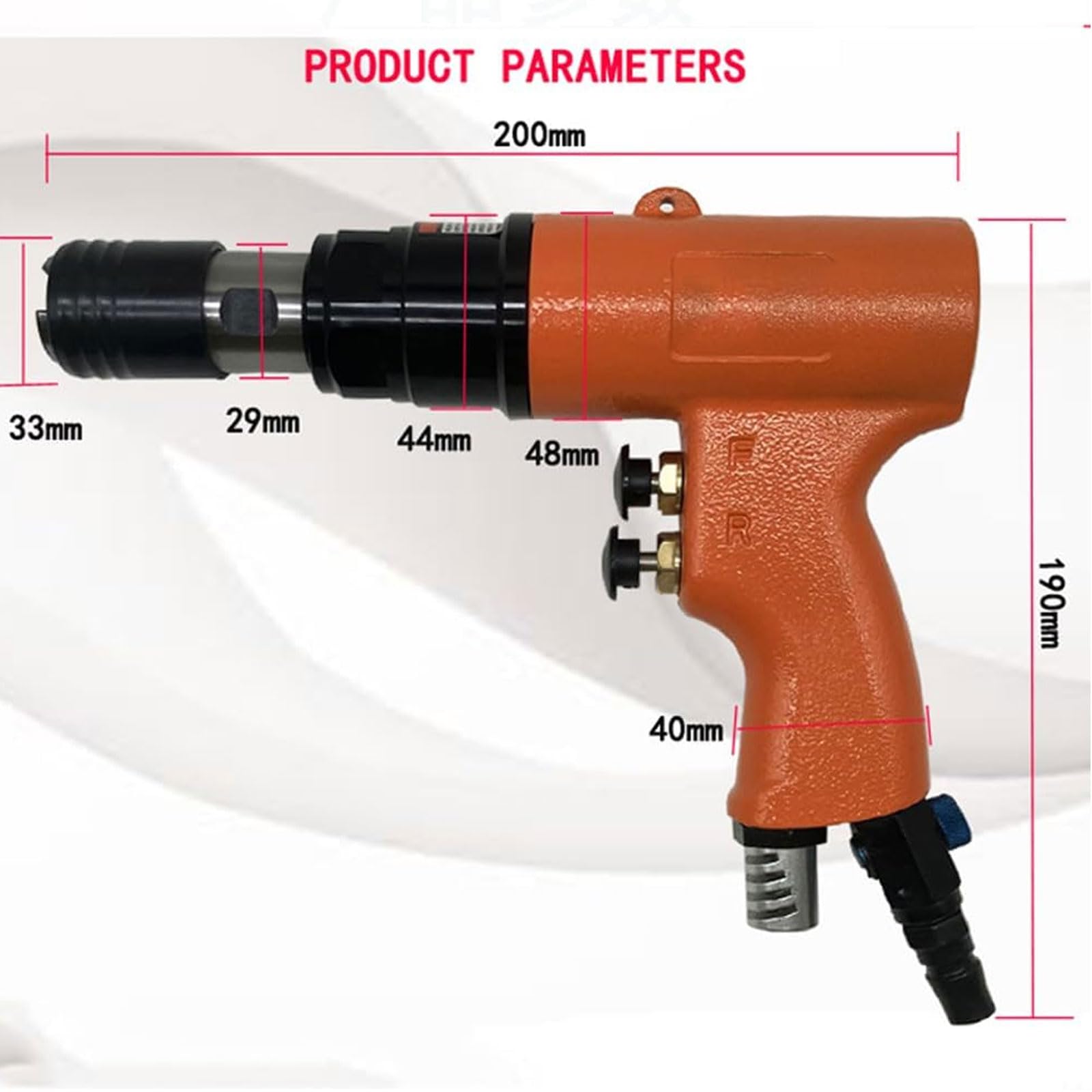 Pistola pneumatica di maschiatura, maschiatrice industriale dell'aria di velocità regolabile per la lavorazione dei metalli su ferro, rame, alluminio
