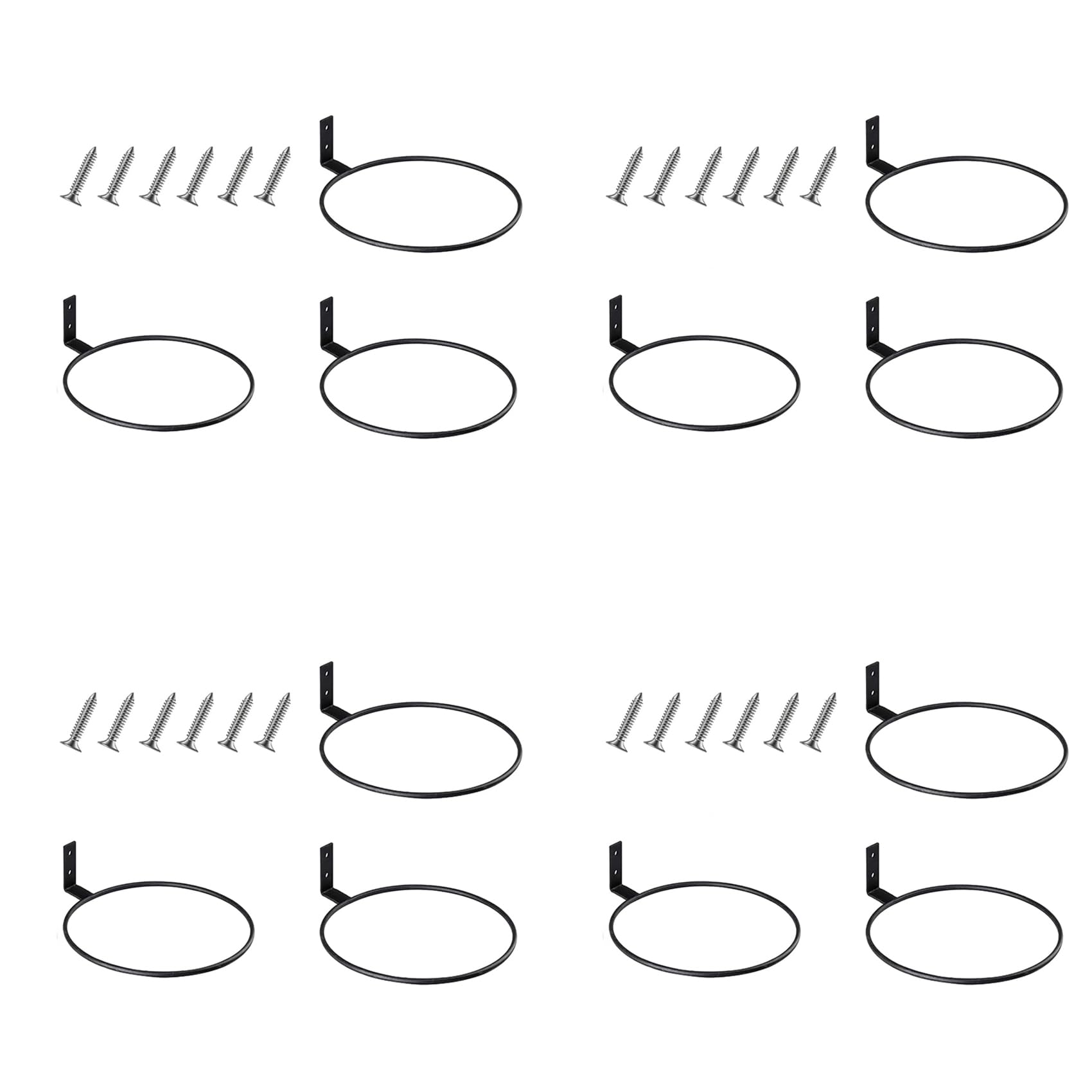 Hndhbfgrt 12Pcs 6 Inch Ball Holder Display Wall Mount for Basketball Football Volleyball,Ball Storage,Planter Pot Holder
