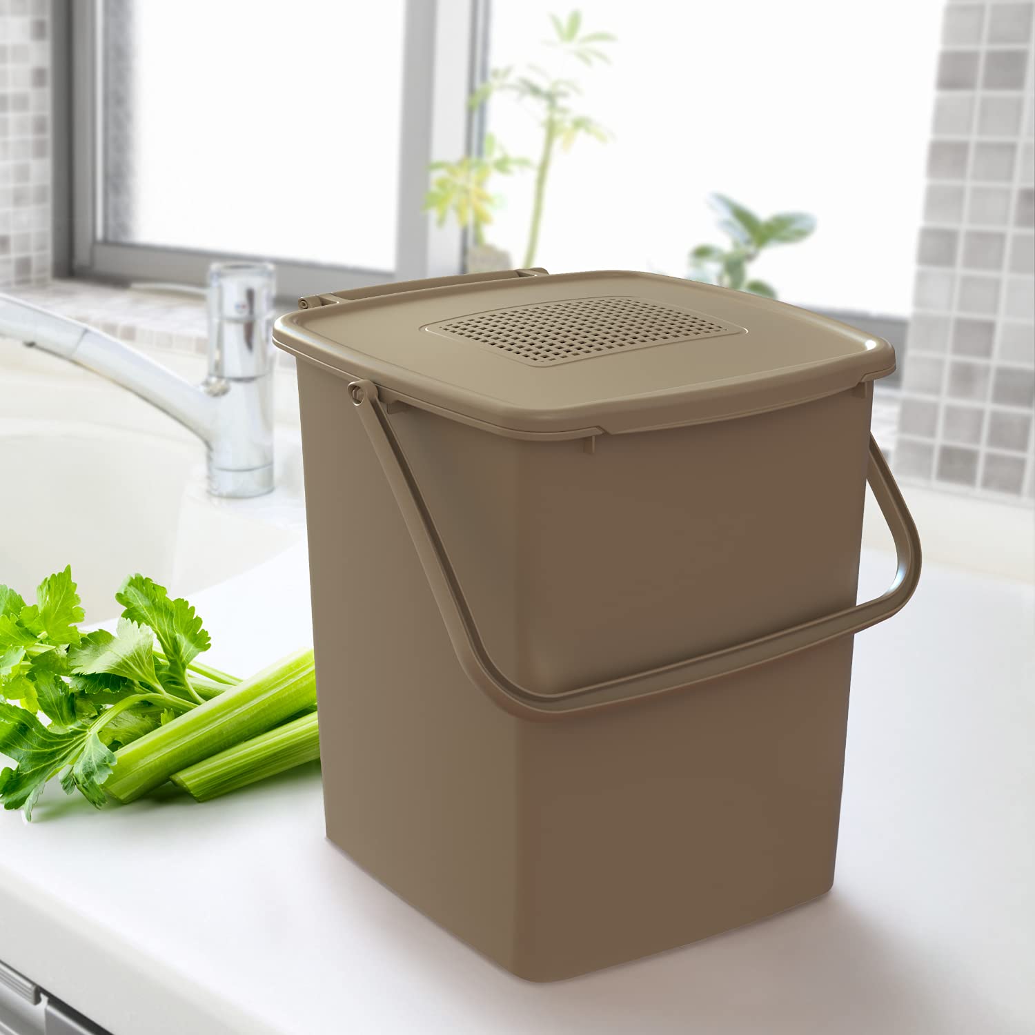 MINIMAX FILTER 10 L + 3 FILTRI ANTI-ODORI + 1 CONFEZIONE DI SACCHI IN CARTA PER LA RACCOLTA DELL'ORGANICO IN CUCINA