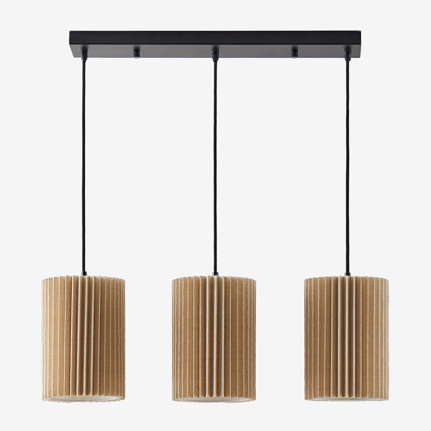 SKLUM Plafonnier en Lin et Métal à 3 Points Lumineux Quintelia Beige Lin