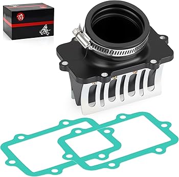 Carburetor Carb Flange Intake Socket & Reed Valve Compatible with