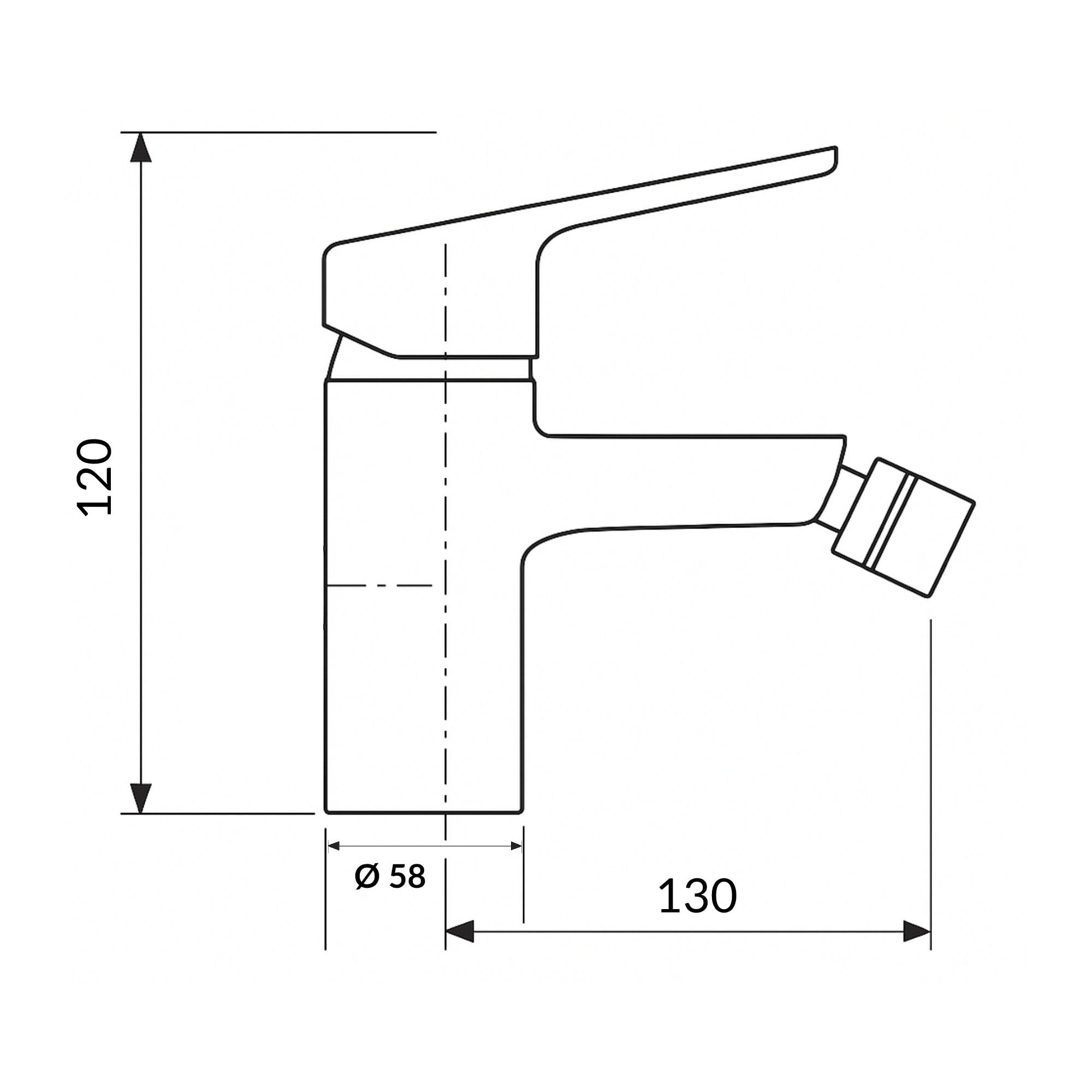 Bidet Łazienka bateria jednootworowa z automatycznym odpływem 1"1/4 Nowoczesny styl | Bateria mieszająca ciepłej i zimnej wody | mosiądz chromowany | Przyłącze 3/8 | Kompletny zestaw łatwy montaż