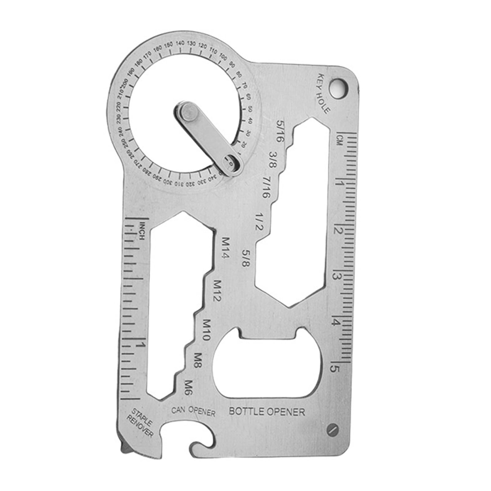 Rgybao Silver Compacts Measuring Tool Combines Protractors Rulers And Angled Gauges Steel Construction Portable Combination Rulers Protractors