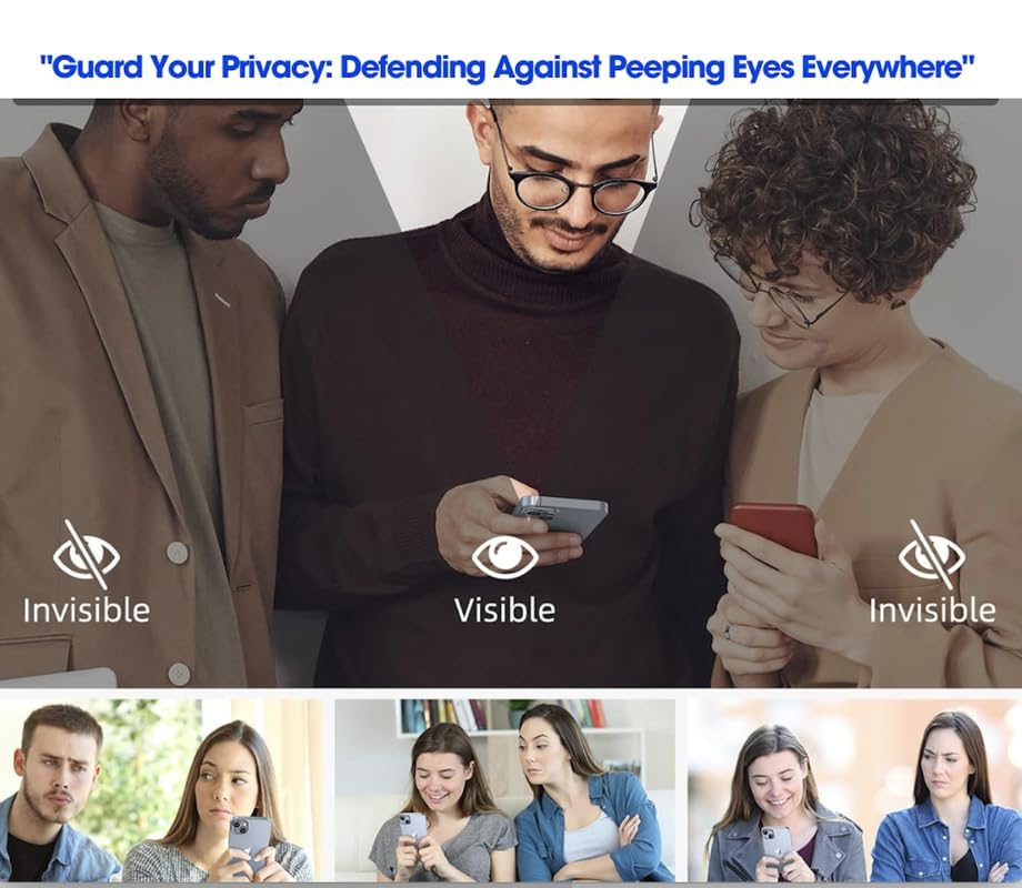Image of Pxin Mobile Privacy Filter compatible with Google Pixel 8 Pro | Mobile Privacy screen Guard | Anti Glare | Anti Spy Screen Protector | Reduces blue light | BLUVLightBlock