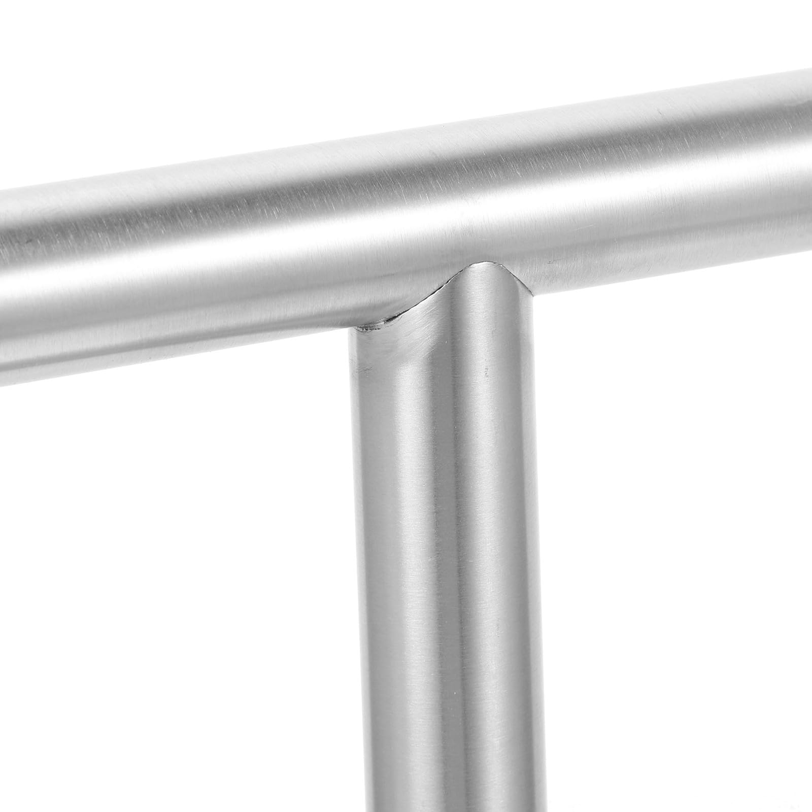 Portasciugamani da Tavolo Verticale in Acciaio Inox Argentato | Struttura a T Base Appesantita, Superficie Liscia senza Sbavature, per Due Teli