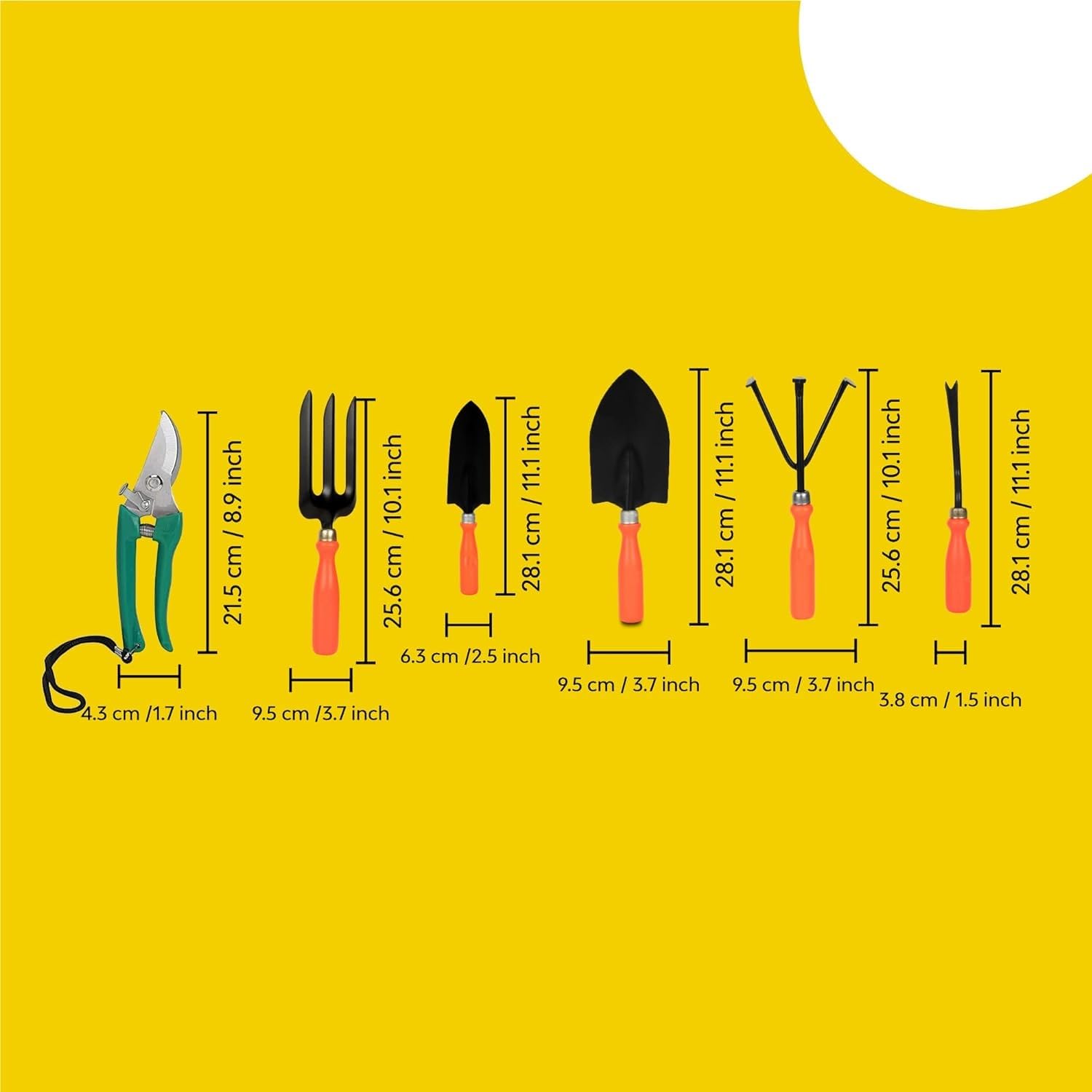 Garten-Handwerkzeug-Set – 10-teilig (Kultivator, Gartengabel, Kellen, Unkrautjäter, Gartenhandschuhe, Schere, Gartenschere, Samenpaket, Metallbox)