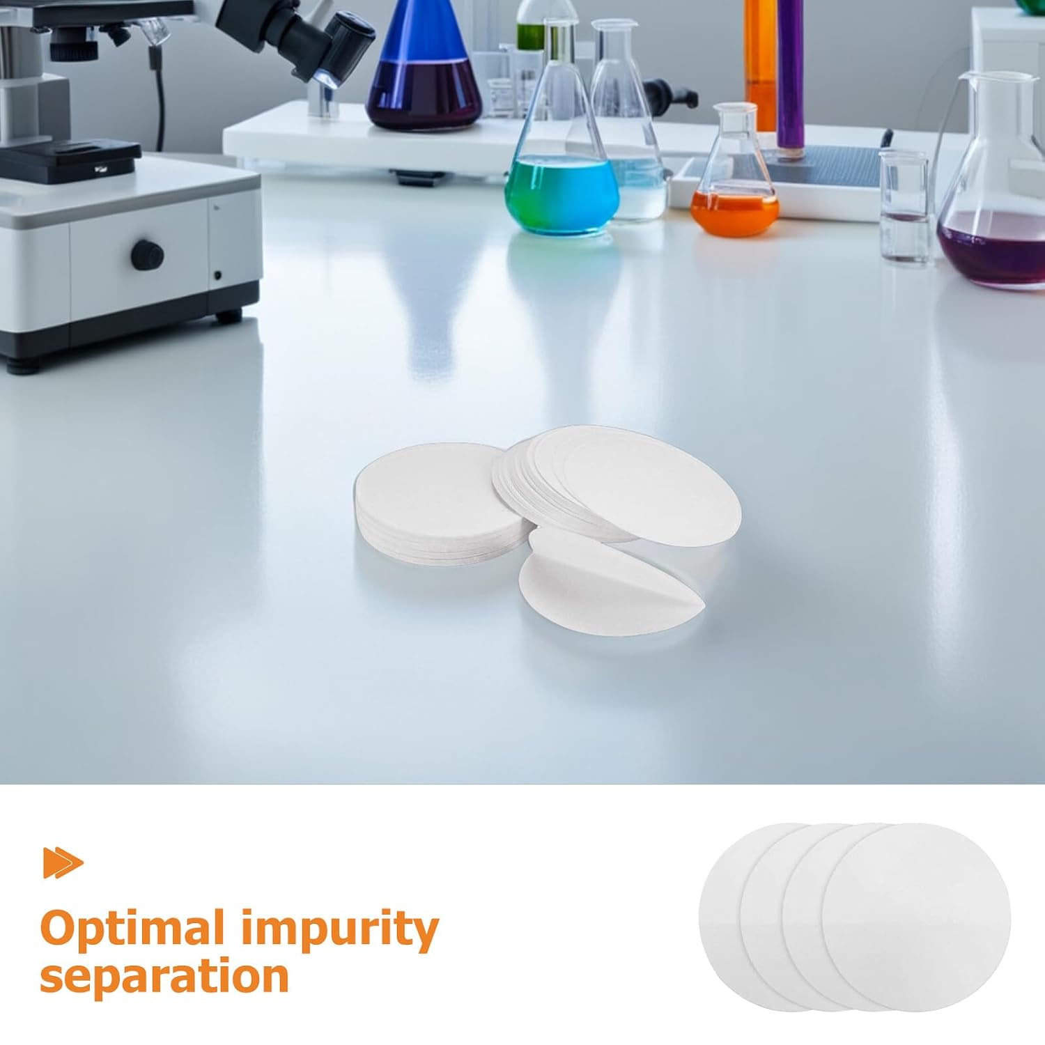 Fast Qualitative Filter Paper 300pcs Round Cellulose for Lab Testing