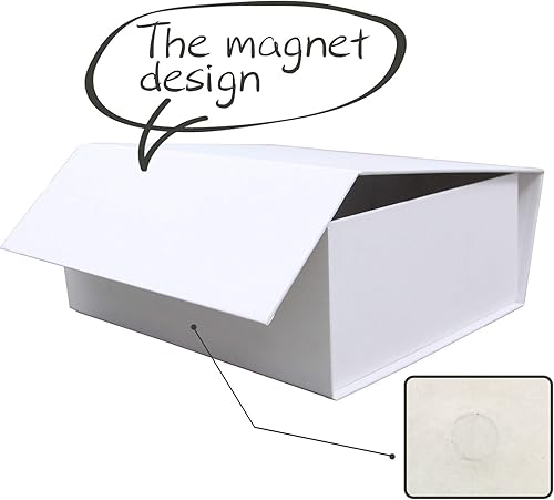 Miniatura 5 de Rsgift Paquete de 5 cajas de regalo blancas, 7.8x7x3.1 Cajas de embalaje de regalo Cajas de regalo para el Día de San Valentín Cajas de regalo de