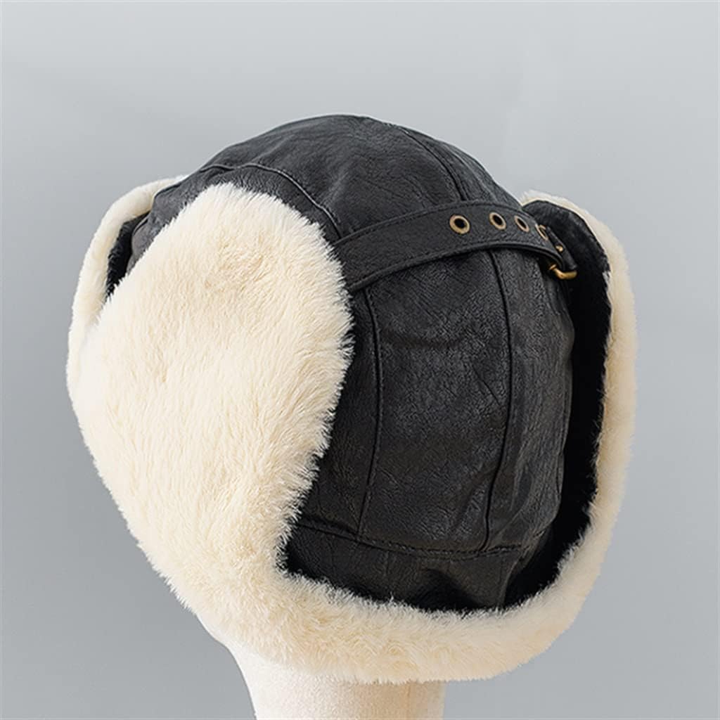 Thunderbolt Cap Down Thickening Warm Winter Ear Protection Female Models Hat Men Cycling