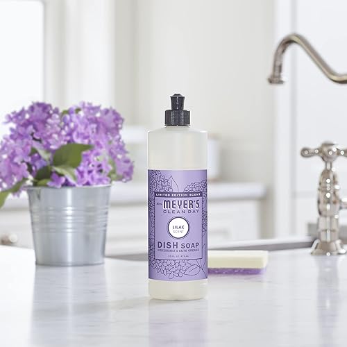 Miniatura 180 de Mrs. Meyer's Clean Day - Detergente líquido para platos, aroma a albahaca, fórmula biodegradable, paquete de 6 unidades, 16 fl oz