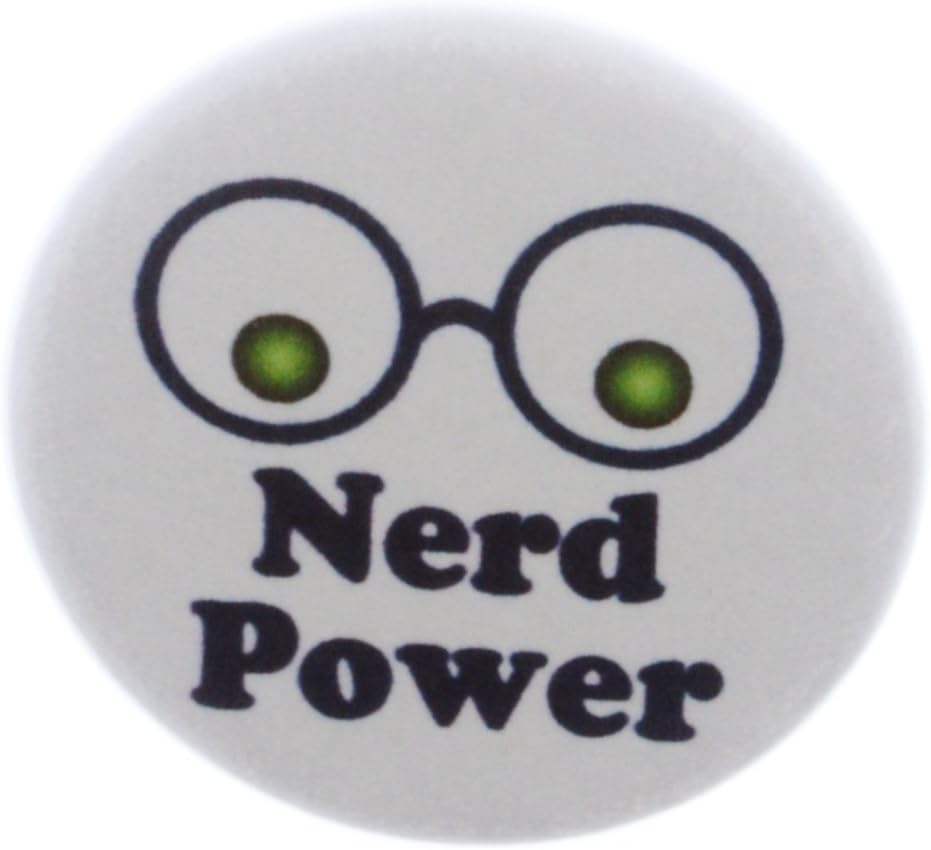 A&T DesignsNerd Power 2.25" Keychain Glasses Funny Humor Geek