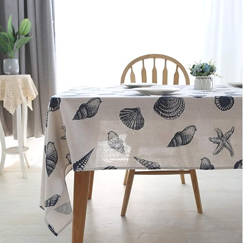 Miniatura 2 de Bringsine - Mantel rectangular de lino lavable, diseño clásico, varios tamaños