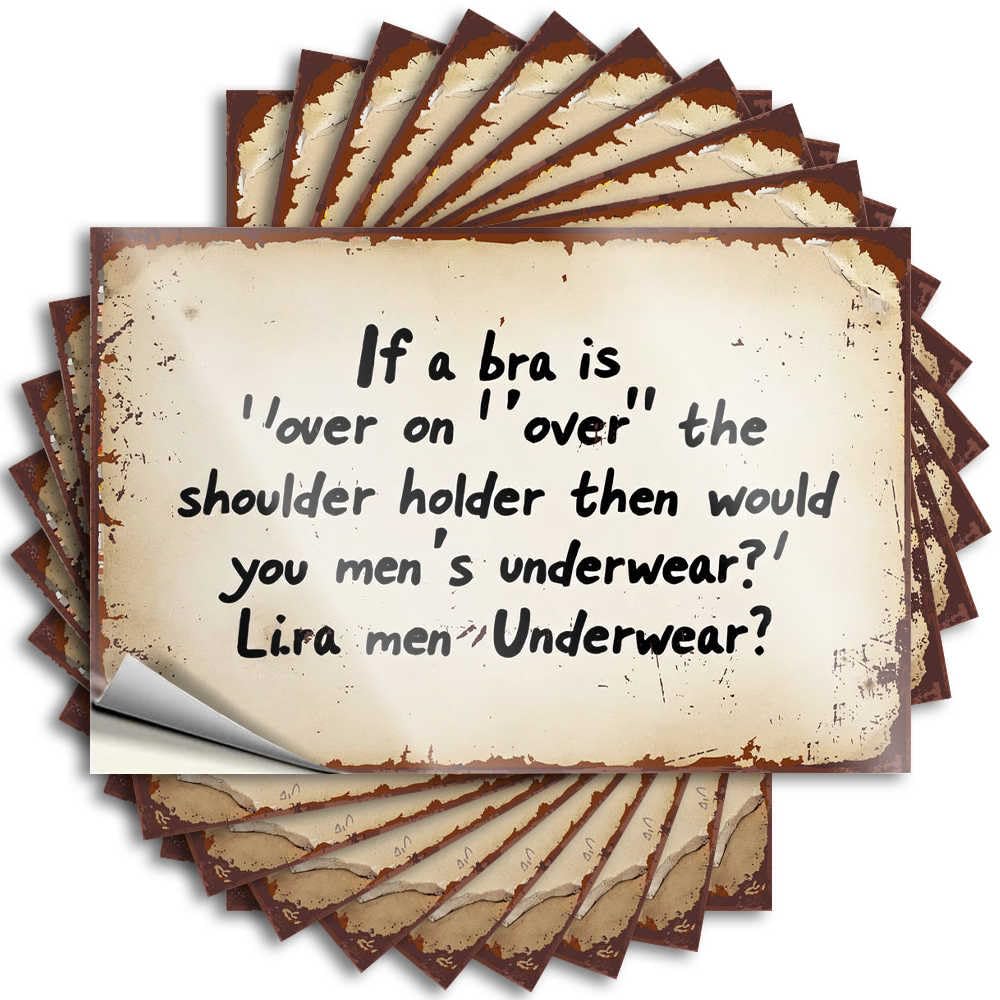 Bookish Bumper, Sets Cover Men's Underwear: The Hidden Connection to Bra Design? | Funny Quote Gamer Decals(8X12CM)