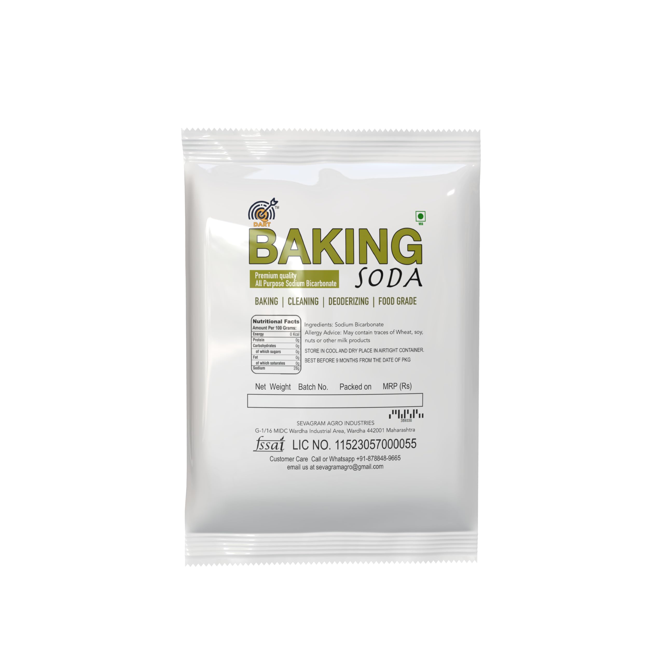 QDart Baking Soda [All Purpose Food Grade Sodium Bicarbonate, Perfect for Baking/Cooking/Cleaning, Triple Refined] (500Gms) (B0CRSZDYBW) Amazon Price History, Amazon Price Tracker