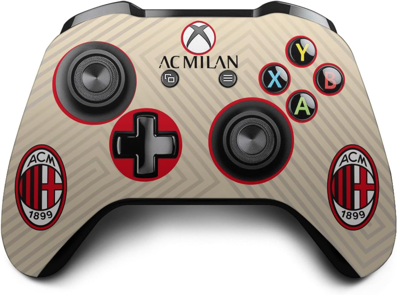 Head Case Designs Officially Licensed AC Milan Home 2021/22 Crest Kit Vinyl Sticker Gaming Skin Decal Cover Compatible With Xbox One S/X Controller