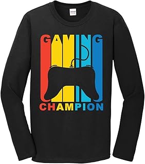 Vintage 1970's Style Gaming Champion Retro Gamer Long Sleeve T-Shirt