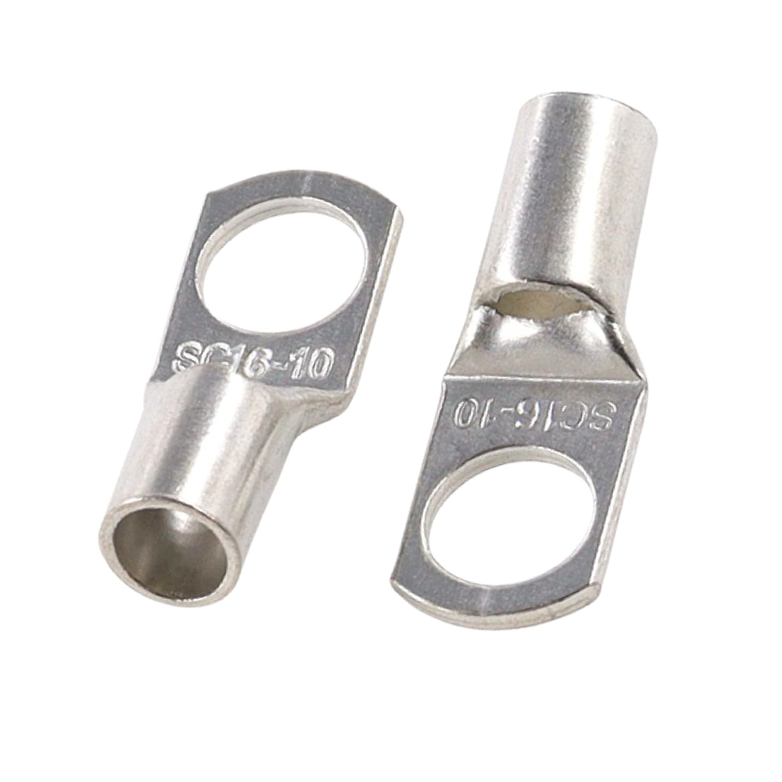 JOYELEC 18Pcs SC16-10 Tinned Copper 16.0mm² Cable Lugs M10 Battery SC Ring Crimp Terminals Connectors for Electric, Auto, Boat, Car,Battery Cable Ends Lugs, Bolt Hole Crimp Terminals Connector