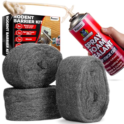 Rodent Barrier Kit with Steel Wool & Foam Fillers