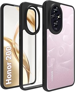 Generic Clear Snap-On Shockproof Hard PC Back Soft TPU Frame Anti-yellowing Slim Protective Phone Case Compatible with Honor 200