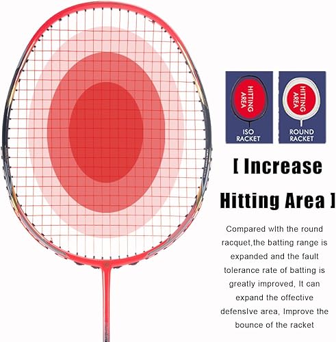 Miniatura 4 de ALP-188 Air 10U G5 - Juego de 2 raquetas de bádminton de fibra de carbono profesional súper ligeras para deportes al aire libre, incluye 1 bolsa de