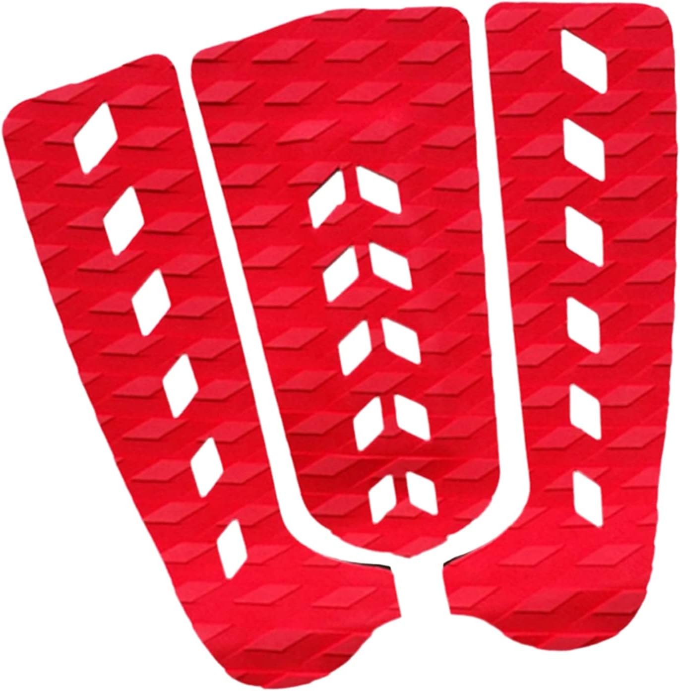 3Pcs/Set Anti-Slip Surfboard Traction Pad Stomp Pad Non Slip Skimboard Pad Surfboard Accessories (Color : Red as described)