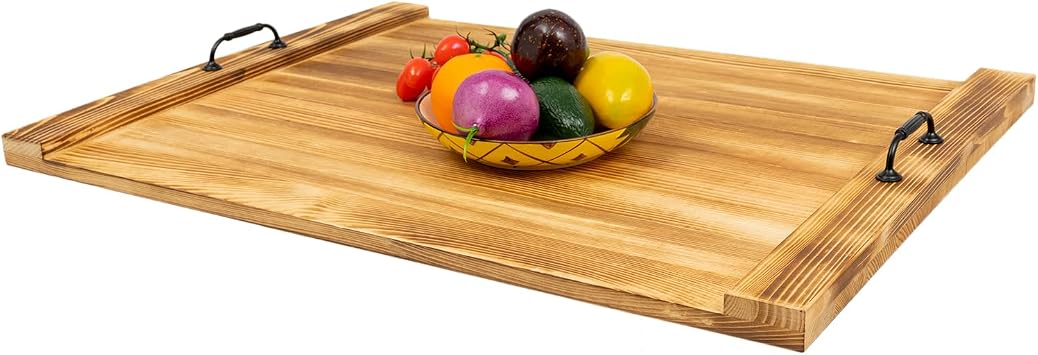 Solid Wood Stove Top Covers for Electric Stove with Handles Pine Countertop Decorative Tray for Kitchen Cutting Board for Gas Stove Cooktop Covers for Restaurant Home Kitchen Wooden