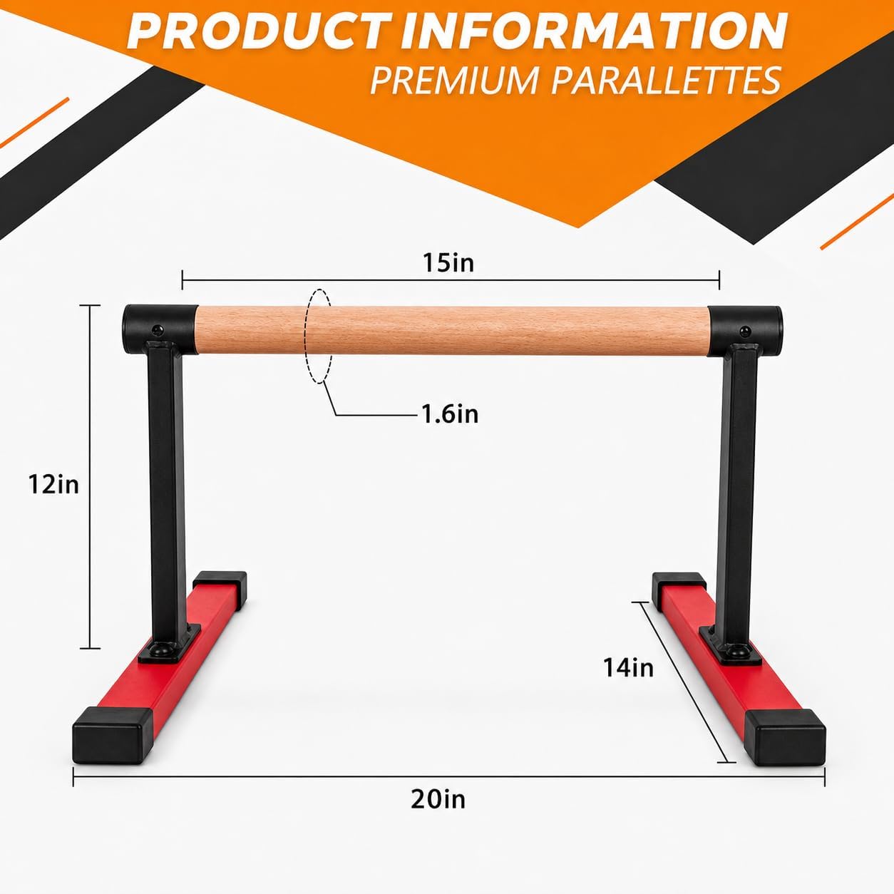 Wooden Parallette Bars,700lbs Heavy-Duty Dip Stands | Thick Beech Handles,Upgraded Anti-slip Mats,5-Minute Assembly,Space-Saving,Push ups,Handstands,L-sits,Yoga,Gymnastics