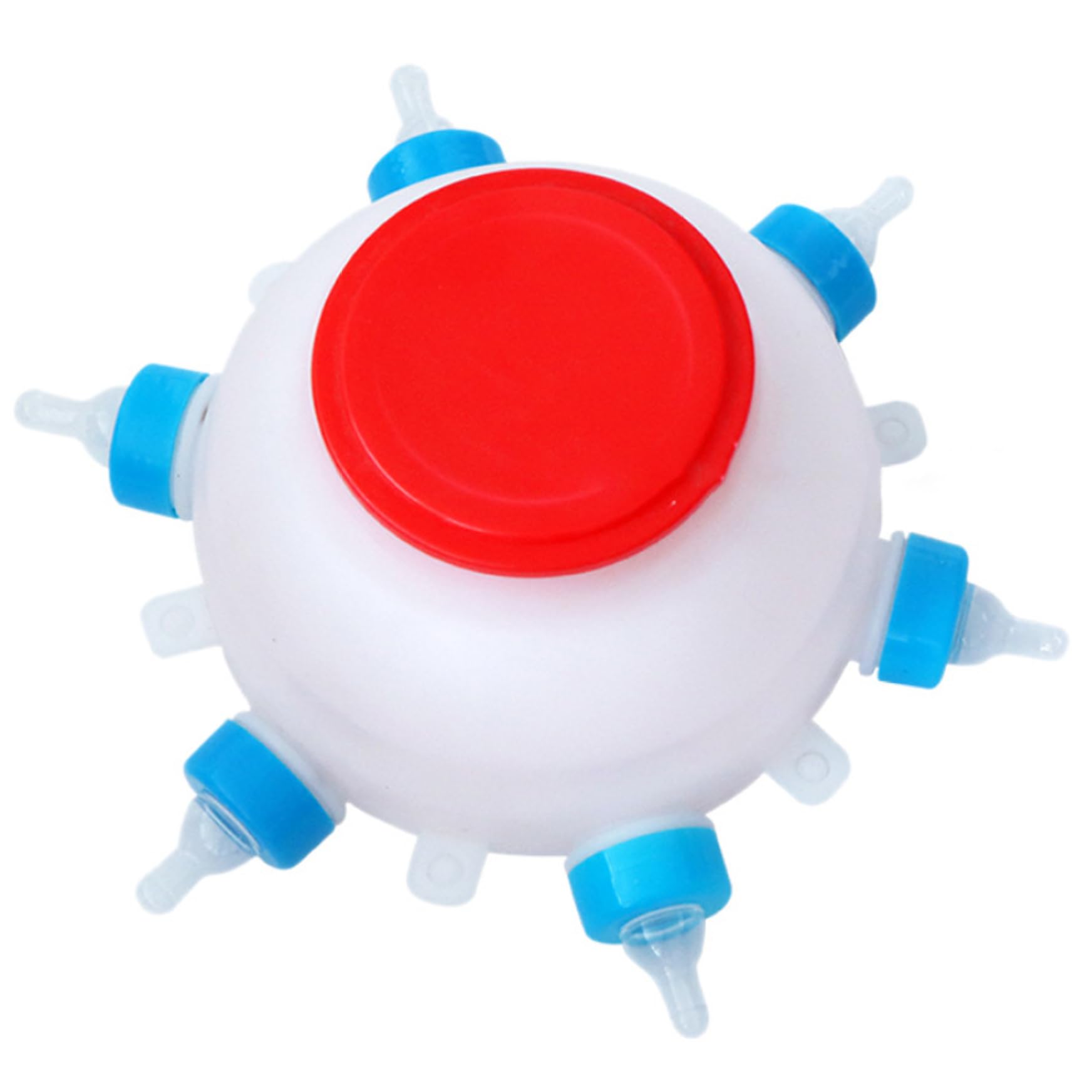 Goat Feeding Bucket With 6 Silicone Nipples – 2.5L/84oz Wide-Mouth