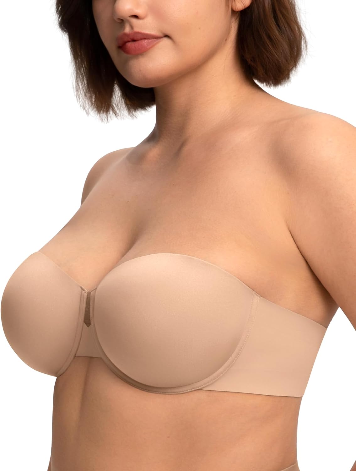 HSIA Strapless Bras for Women Large Bust Coolcomfort Minimizer Corset Full Coverage Plus Size Convertible Bustier