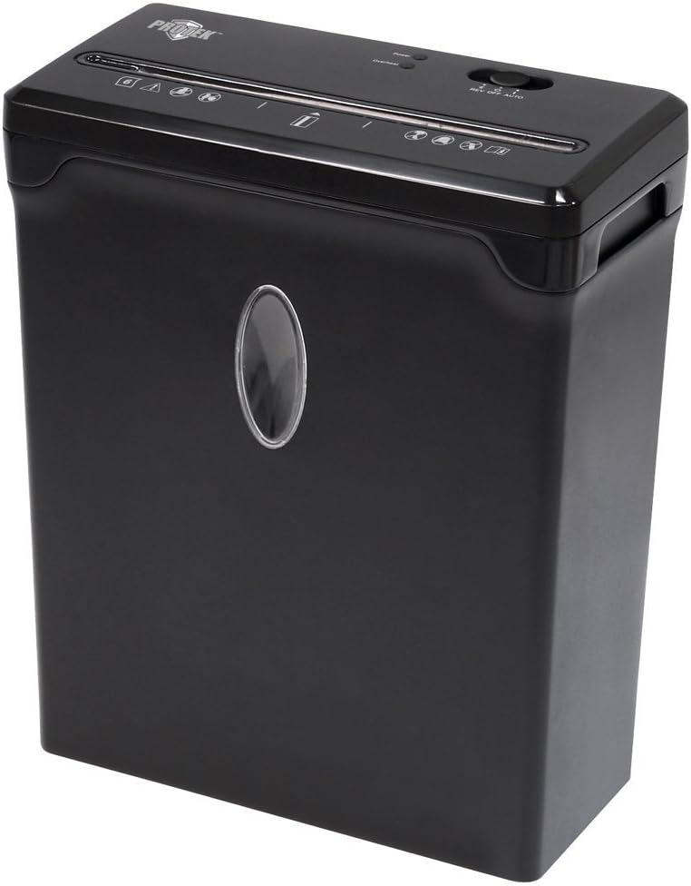 Protek PX60B 6-Sheet Crosscut Paper Shredder, Black