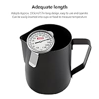 Vista 4 de Termómetro de leche para cocinar leche al vapor, termómetro de olla para yogur, suministros para hacer queso y café con clip expreso, termómetro