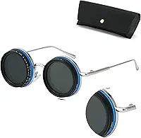 Feito à mão Nd-400 9 engrenagens redondo polarizado ajustável escurecimento óculos de sol masculino feminino filtro mergulho pesca