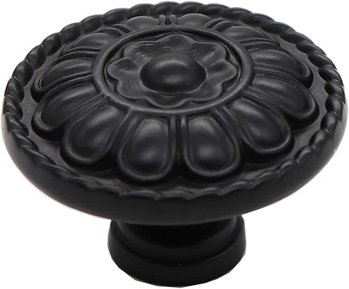 Miniatura 3 de binifiMux Paquete de 8 pomos colgantes negros de 1.25 pulgadas para cajón de gabinete, agujero único