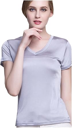 Women's short sleeve silk undershirt Clearance