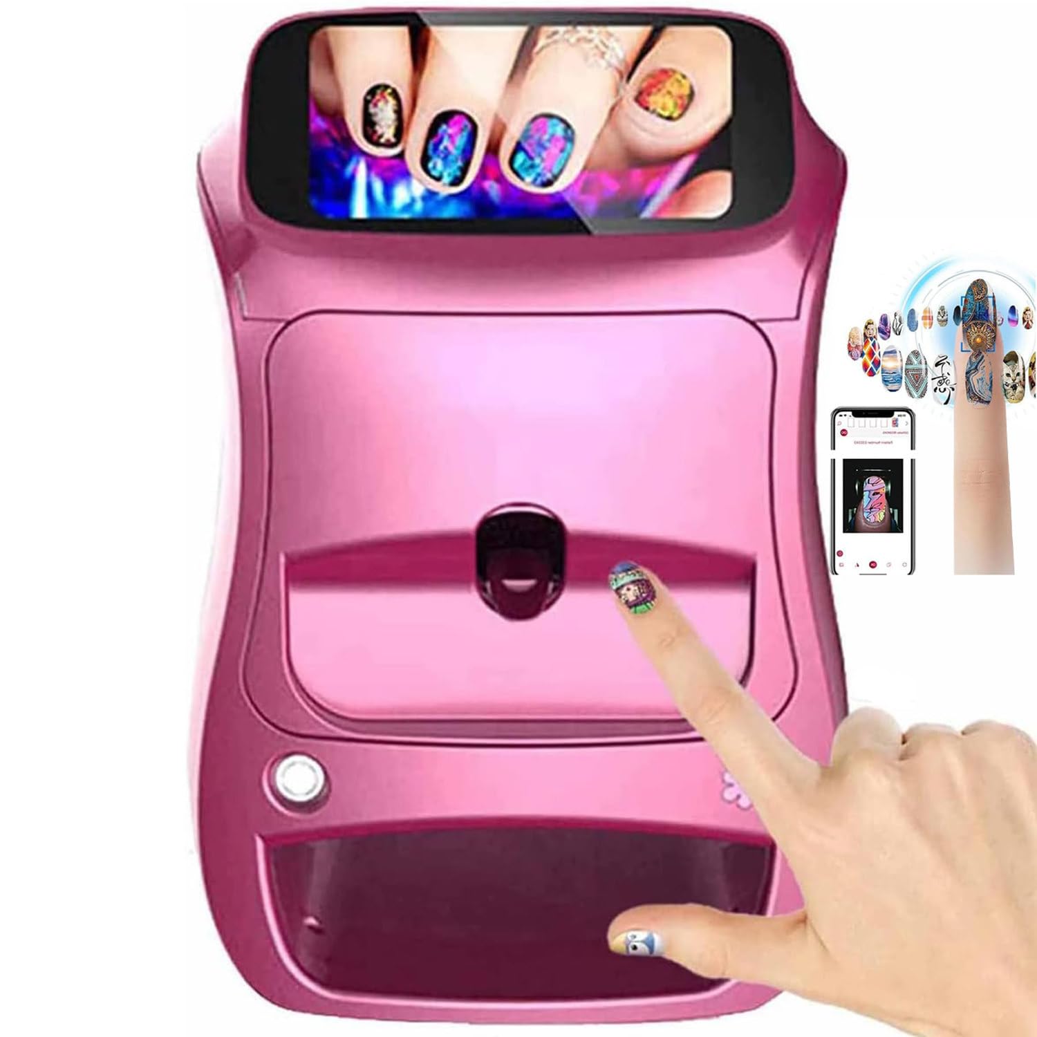 Máquina Inteligente para Pintar uñas 3D, Impresora portátil Digital móvil para decoración de uñas con Pantalla táctil, Belleza y Cuidado Personal para uñas en casa de niñas
