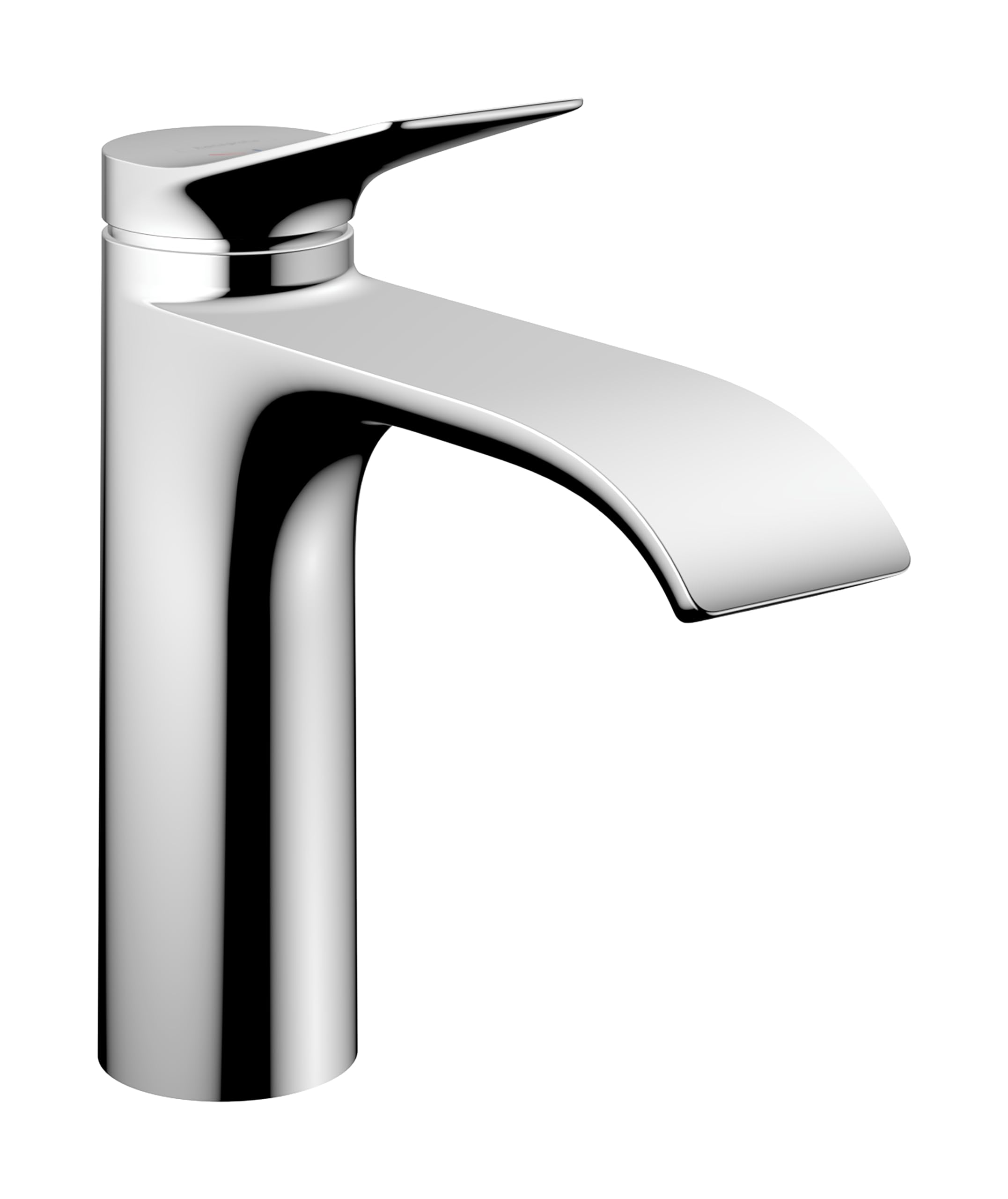 hansgrohe Vivenis - jednouchwytowa bateria umywalkowa z zestawem odpływowym, kran łazienkowy z wylewką 110 mm, oszczędność wody (EcoSmart) i energii (CoolStart), chrom, 75023000