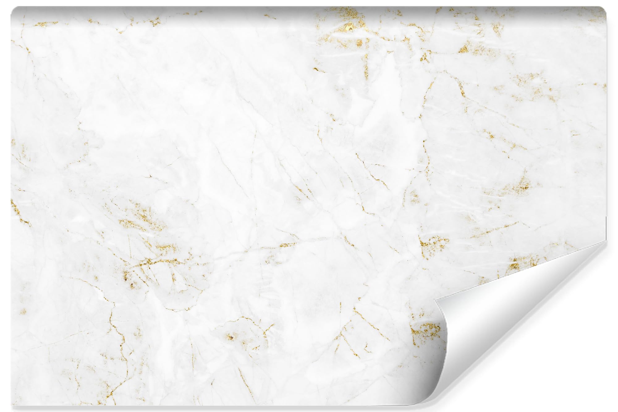 Muralo Carta da Parati 3D, Bianco Marmo - 416x254 cm