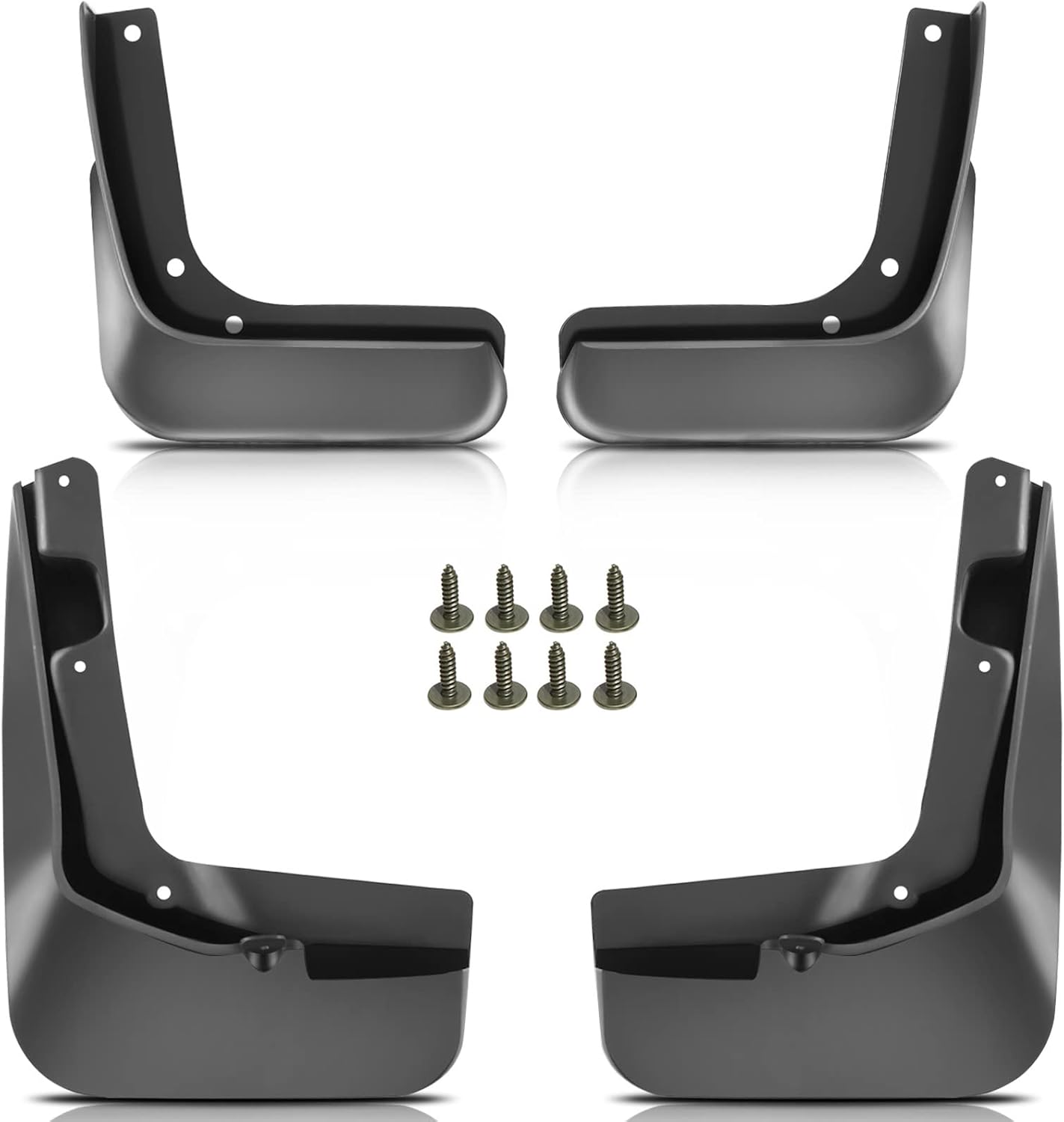 YHTAUTO Set of 4 Mud Flaps Splash Guards Accessories Replacement for Ford Fusion 2013-2018 Sedan, Front and Rear LH RH, Black