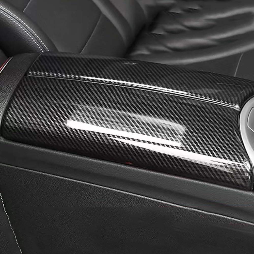 Carbon Fiber Center Console Armrest Box Protector Cover Armrest Panel Trim Interior Accessories Compatible with Mercedes Benz G-Class W464 G63 AMG G550 G500 2019-2026