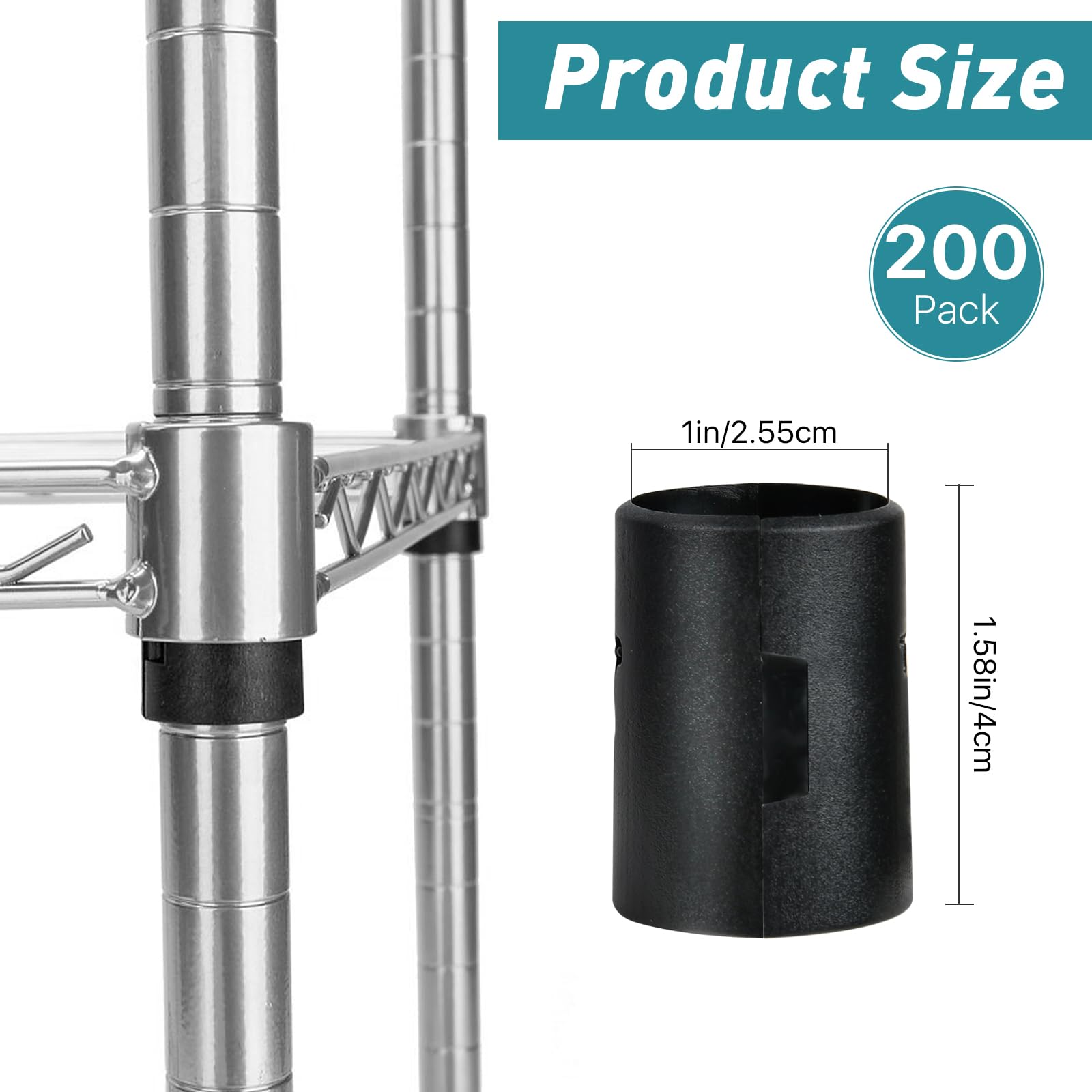 Shelf Clips - 200 Pack for Wire Shelving -2