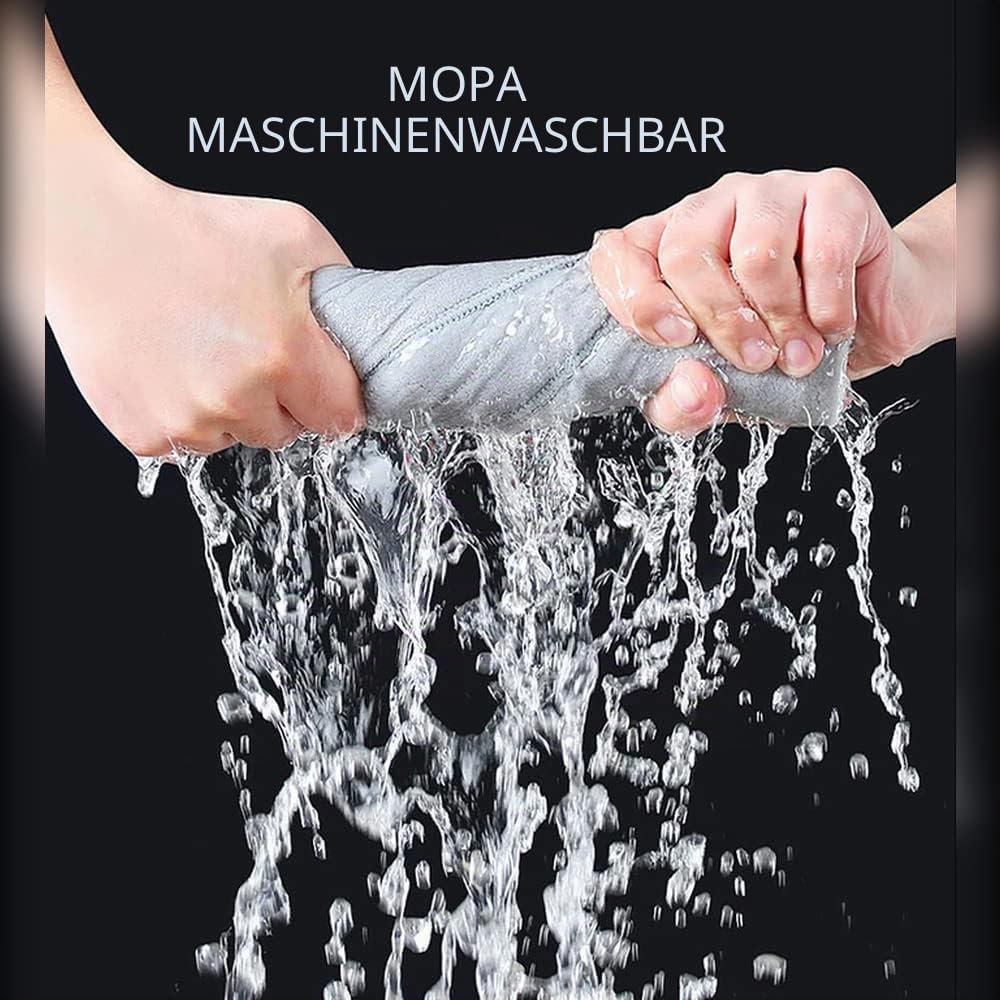 JOYBOS Handmopp mit Abtropffläche und Mikrofaser-Pads
