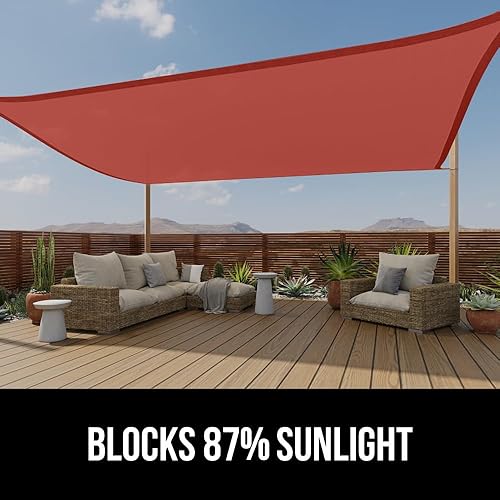 Miniatura 3 de Gorilla Grip Parasol resistente, protección UV, resistente a la decoloración y al óxido, bloquea la luz solar, vela transpirable, fácil de instalar,