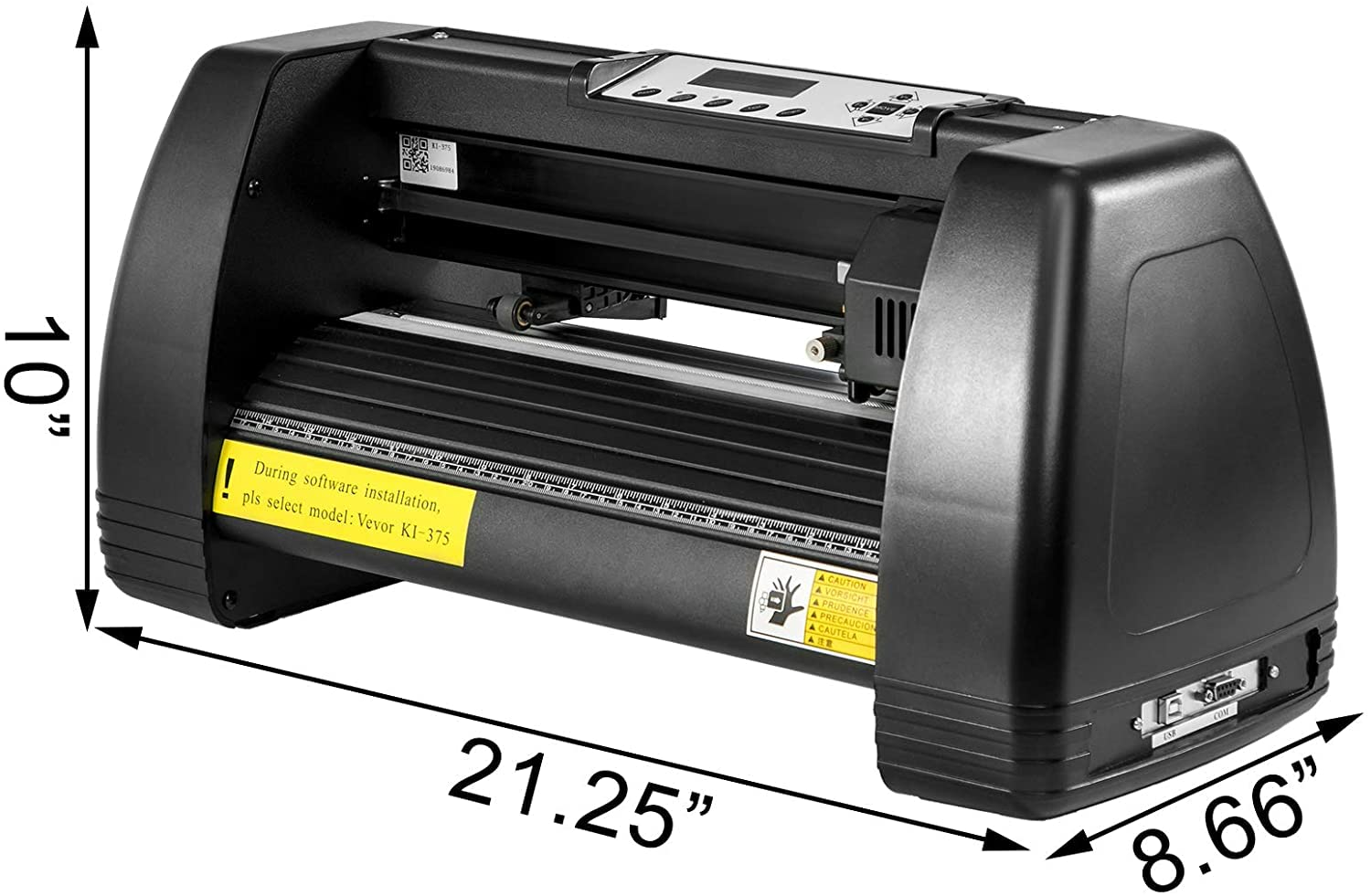 Máquina cortadora de vinilo Plotter Máquina de fabricación de letreros de software de 14 "Plotter cortador de vinilo con alimentación de papel de 720 mm con soporte (14" 3 Bricolaje y herramientas
