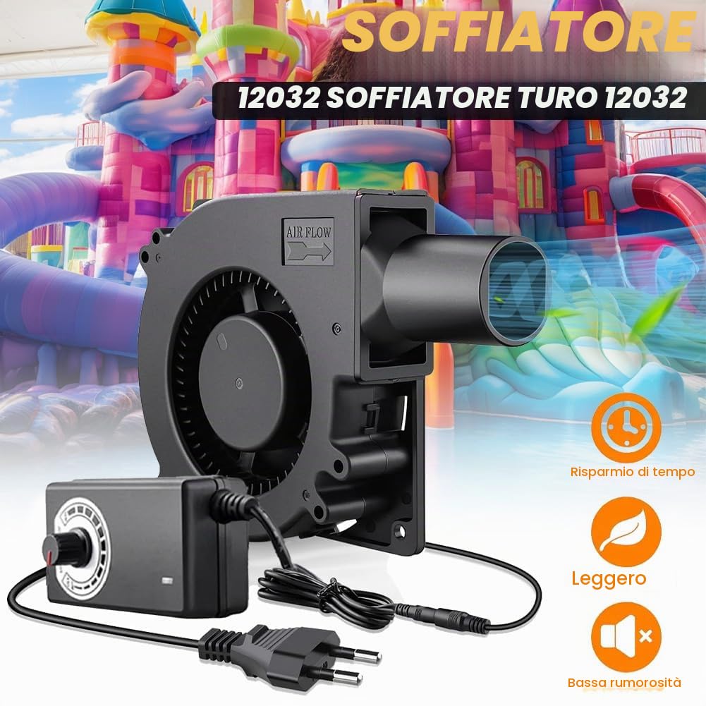 Ventola centrifuga 12 V AC 220 V EC 240 V Turbine Turbo, con controller per elettrodomestici, turbina (120 x 32 mm (con tubo)