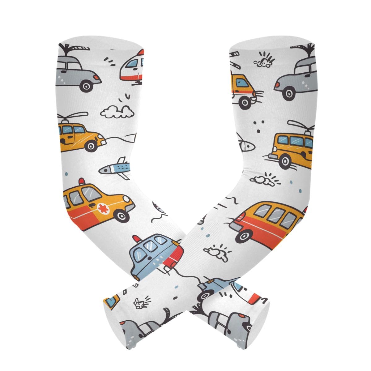 Cooling Arm Sleeves for Men Women UV Sun Protection Arm Covers Car Vehicle Compression Sleeves Sports Football Golf Cycling